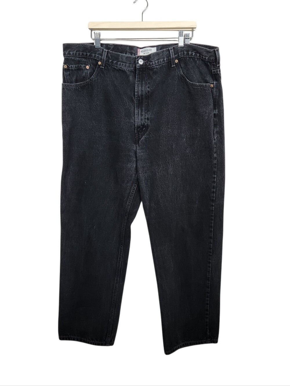 Levi's 550 Relaxed Fit Black Wash Y2K 00's Denim Jeans Mens Size 44 By 31